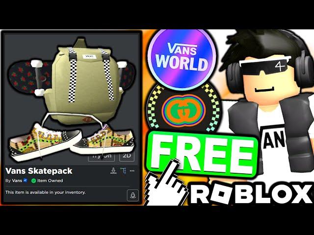 AWESOME COLLAB EVENT! HOW TO GET Vans Obstacle Skatepack & UOG Old Skool Shoe Accessory! (ROBLOX)