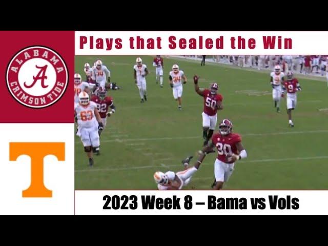 2023 Plays that Created and Sealed the Bama Win