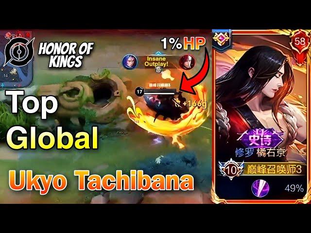 Honor of kings : Top Global Ukyo Tachibana Gameplay