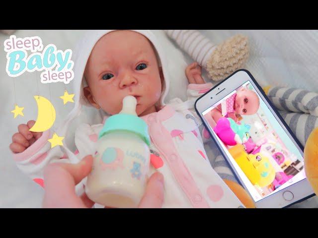 Reborn Baby Dolls feeding. Are you sleeping song.