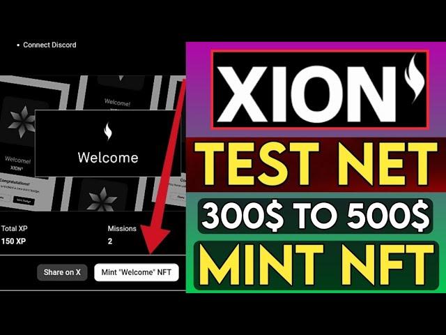 xion airdrop testnet and nft mint full review by jalees online