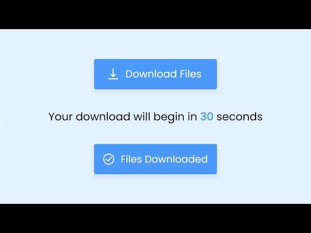 Create A Download Button with Timer in HTML CSS & JavaScript | Download Files with Countdown Timer