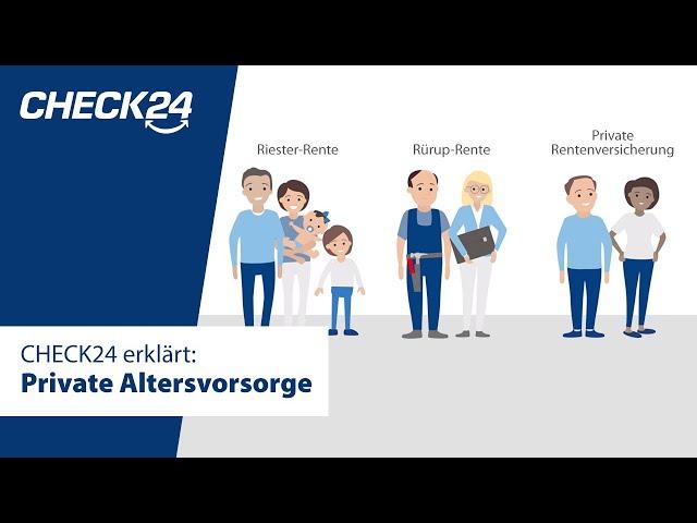 Private Altersvorsorge: Riester, Rürup oder Rentenversicherung? | CHECK24