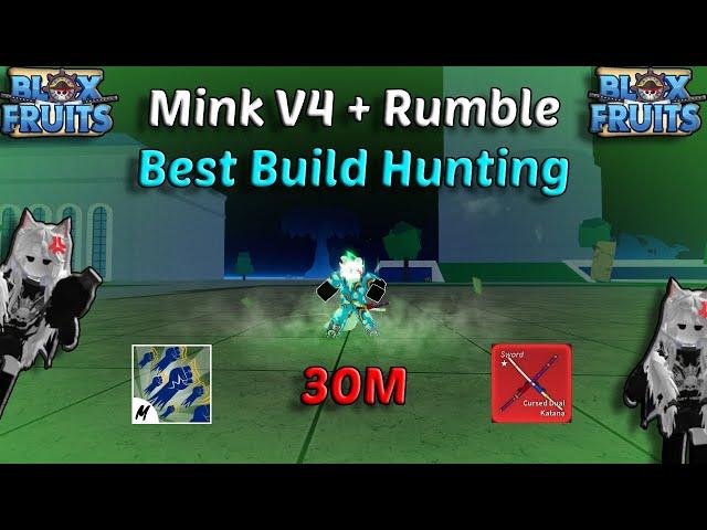 Mink V4 + Rumble Awk Best Build + God Human + CDK (Blox Fruits PVP Bounty Hunting) Road to 30M Honor