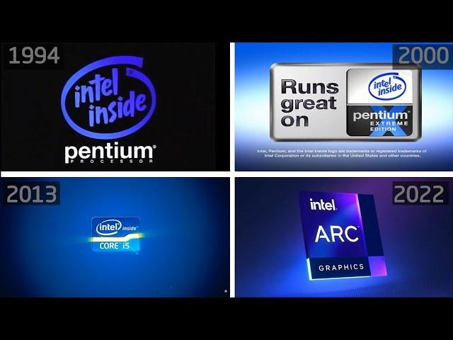 Intel logo animation history (1971-2022)