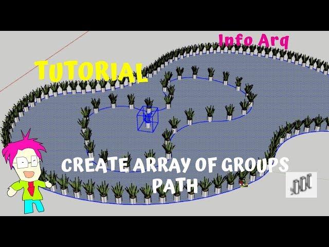 Create array of groups path / 1001bit plugin SketchUp