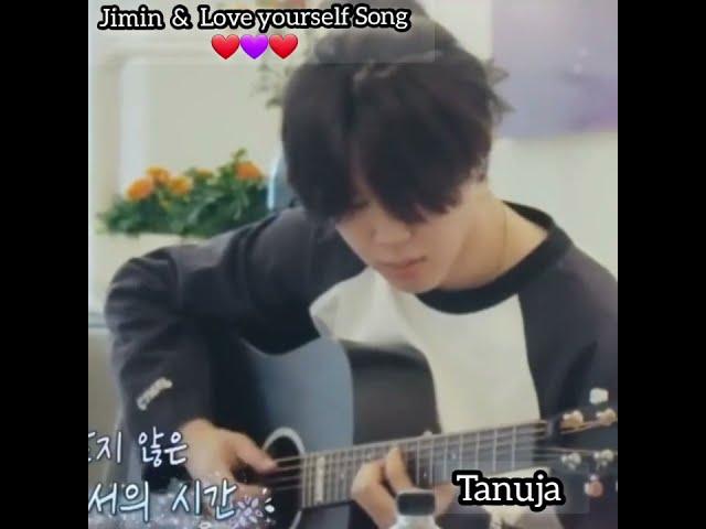 BTS Jimin sings and played guitar on Love Yourself by Justin Bieber #jiminguitar #jb #loveyourself