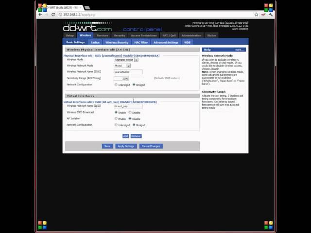 Repeater Bridge Setup DD-WRT