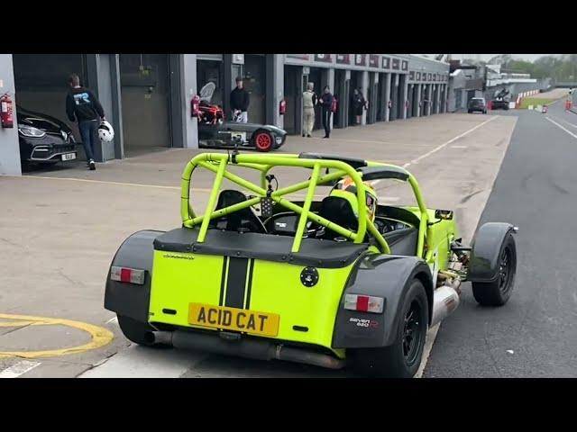 Caterham 620r Track Day Donington Park National wet and dry day April 23