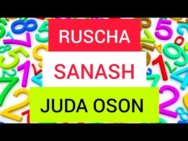 Ruscha sanashni o'rganish. Русча санаш. Рус тилида санаш. Rus tilida sanash. 