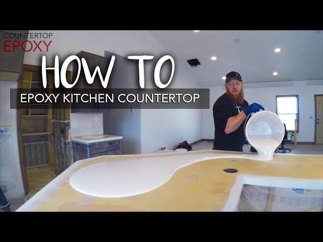 HOW TO - Epoxy Kitchen Countertop - Countertop Epoxy - White Marble Countertop - Kitchen Countertop