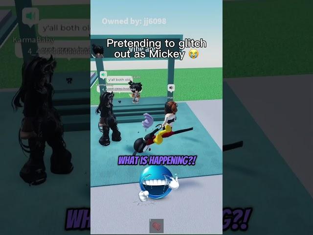 GLITCHING OUT PRANK as MICKEY  #roblox #funny