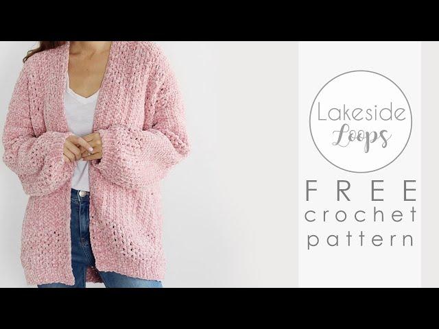 Delaney Cardigan FREE Crochet Pattern Video Tutorial