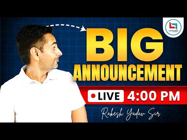 SSC CGL | SSC Exam 2024 | A Big Announcement By Rakesh Yadav Sir | #ssc #ssccgl