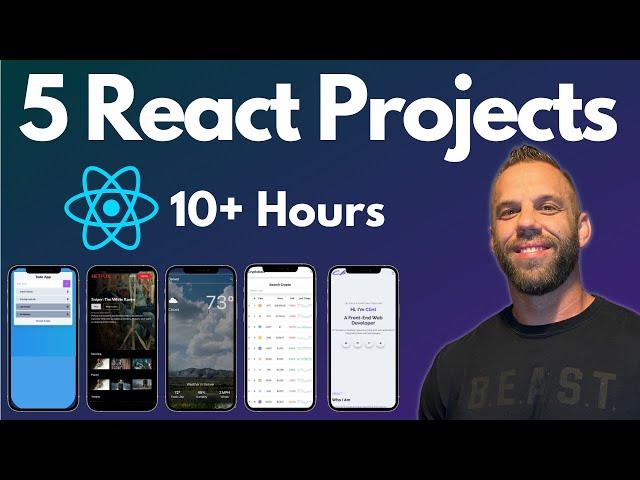 5 Projects to Learn React, Next JS, Tailwind, Firebase, API's, and Hosting