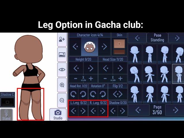 When your Oc's can Change legs in Gacha Club: 