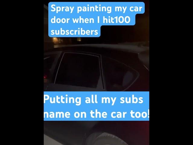 Subscribe to get us closer to 100 and claim your spot on my car door! #foryou #shorts #yo #subscribe