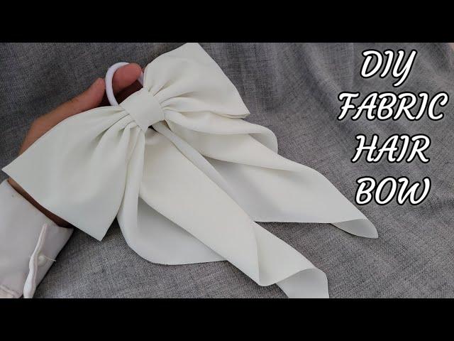 БОЛЬШОЙ БАНТ из шёлка ️️️DIY fabric HAIR BOW