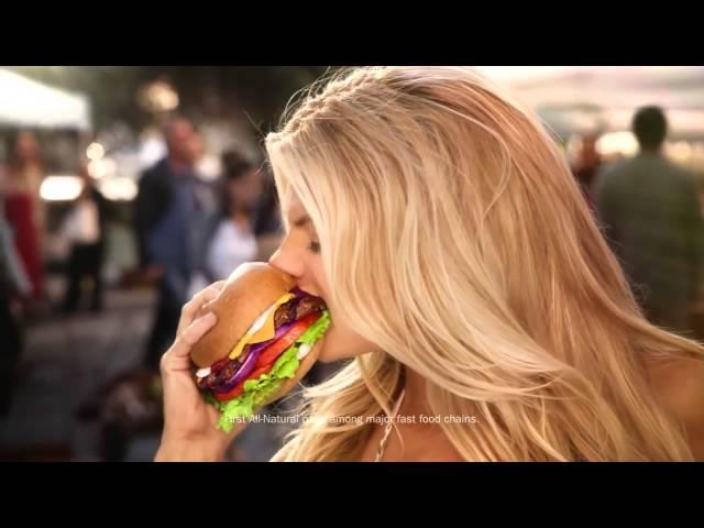 Charlotte McKinney - Carls Jr Ad Commercial - Super Bowl XLIX 2015 - The All Natural Burger