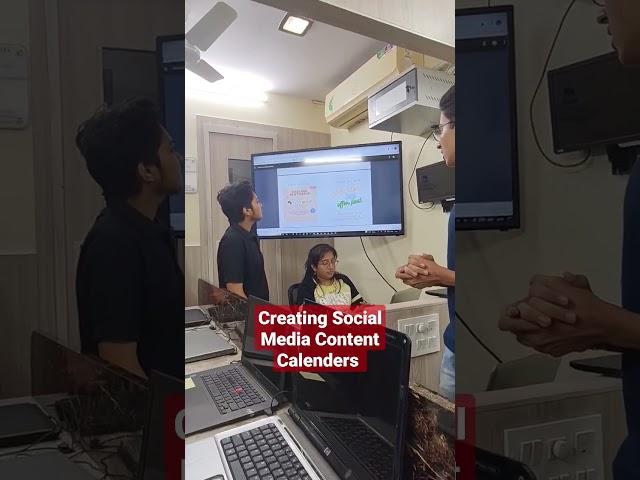 Creating Social Media Content Calenders by the Digital Marketing Students of DMTI SOFTPRO