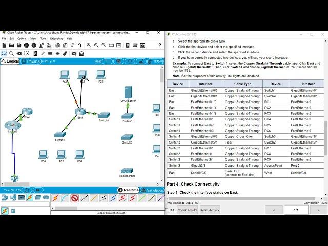 4 7 1 Packet Tracer   Connect the Physical Layer