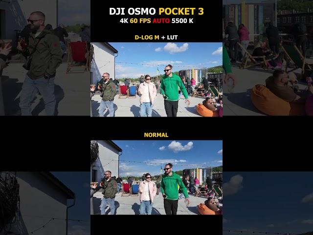DJI Osmo Pocket 3 D-Log M vs Normal color