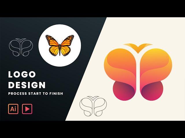 The logo design process | Start to finish | Logo design Tutorial