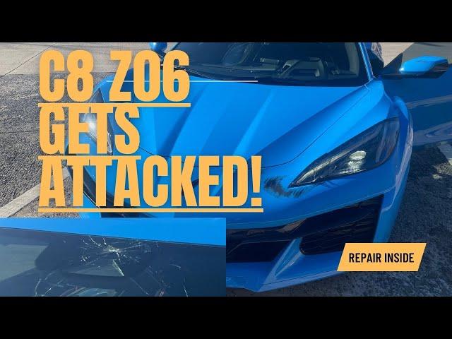 C8 z06 gets attacked!