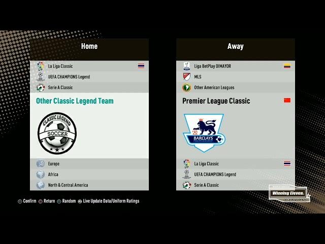 PES2021 CLASSIC LEGEND PC Next Update Logo Team Classic and Thema Menu