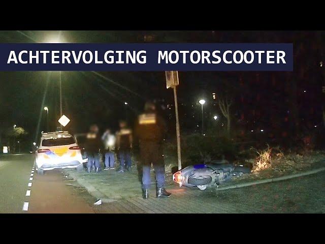 Politie | Valse kentekenplaat | Motorscooter | Achtervolging | Infra