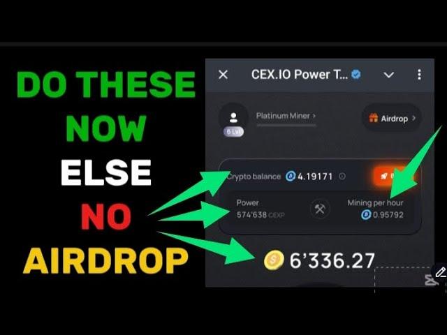 CEX.IO SNAPSHOT: You Won't get the AIRDROP if you haven't Done these | CEX.IO SNAPSHOT | CEX.IO NEWS