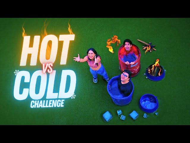 HOT VS COLD WATER CHALLENGE WITH MY BROTHER & SISTER | Rimorav Vlogs