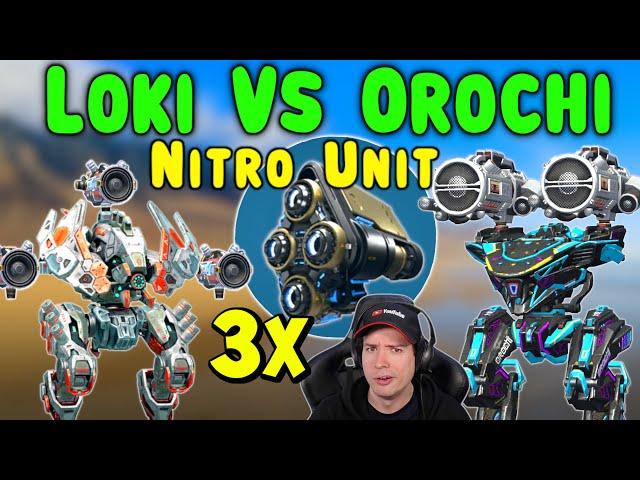 New OROCHI VS LOKI: Max NITRO Speed-Test War Robots 7.0 Gameplay WR