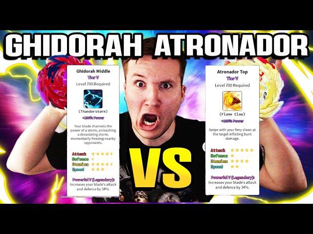 Atronador Vs Ghidorah | Who has the BEST DMG? | Ultimate Bladers: Rebirth Build | Beyblade Showcase