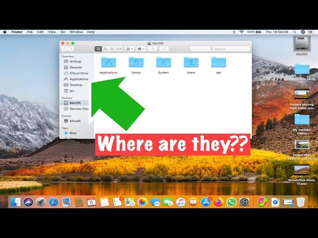 Folders missing from finder how to get them back | Mac tip # 3