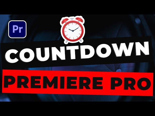 How To Create a Countdown in Premiere Pro | Tutorial