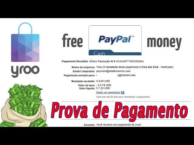 Prova de Pagamento do Yrro - Ganhe Dinheiro na Internet