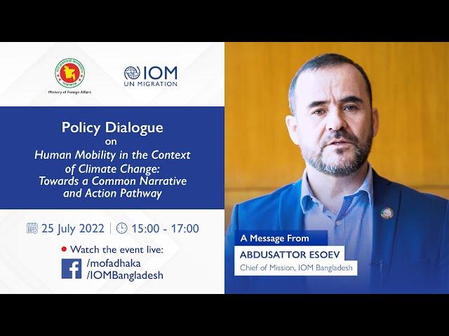 Abdusattor Esoev shares his perspective on climate migration