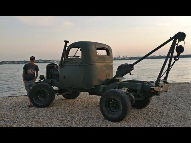 a walk round my Land Rover rat rod wrecker / tow truck  ........the hook