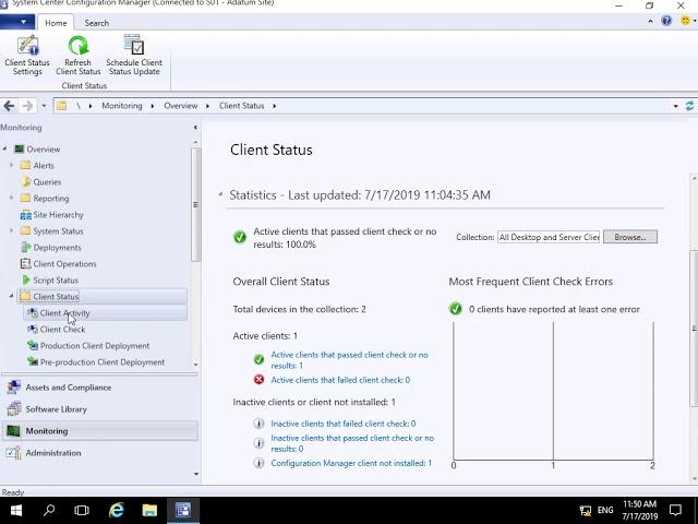 20703-1B Demo14 Using the Configuration Manager Console to Monitor Client Health