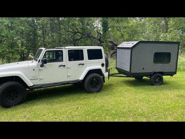 Transforming Harbor Freight trailer into awesome mini camper. DYI budget camper build under $2300