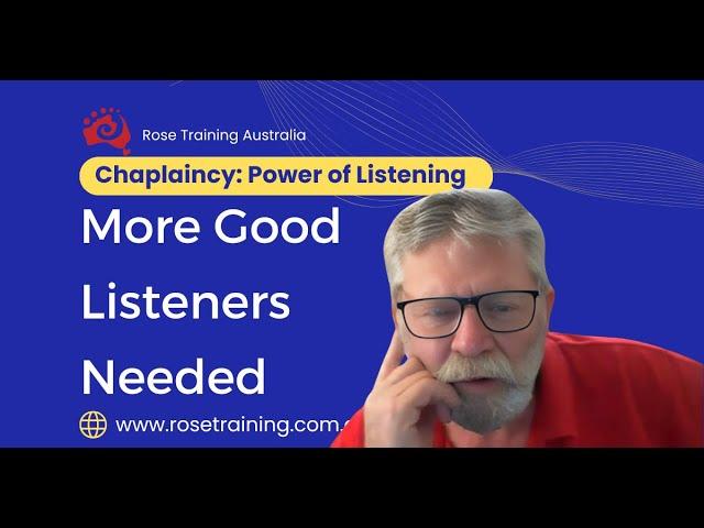 Street Chaplaincy: Power of Listening.