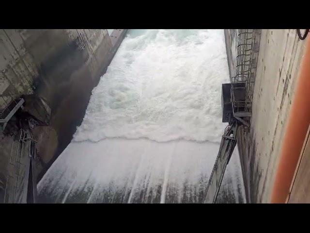 Opening Dam Spillway Gate After Many Years