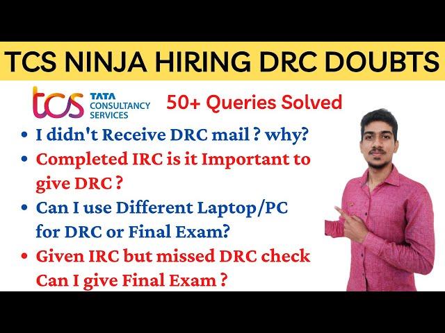 TCS NQT/Ninja DRC test Doubts| DRC Mandatory | TCS NQT September 2021 | TCS NINJA 2021