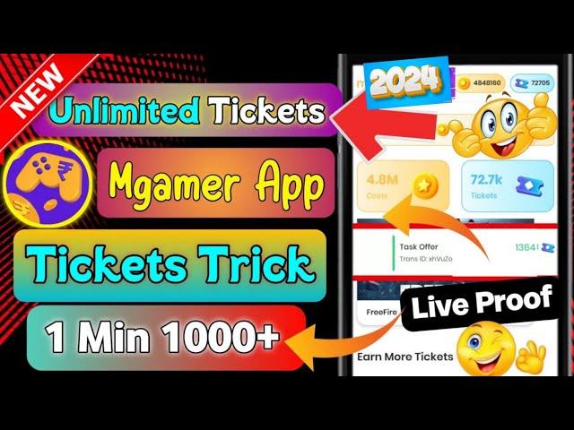 mgamer tickets trick 2024 | mgamer unlimited tickets trick | mgamer tickets kaise kamaye 2024