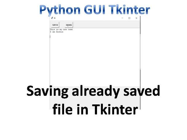 Open and Saving a file in tkinter | Python Tkinter GUI Tutorial part25