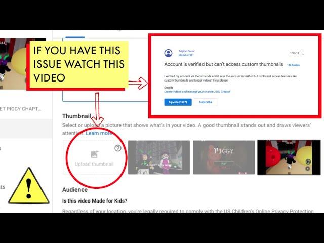 If you can't upload custom thumbnails even though your account is verified then WATCH THIS VIDEO!!!