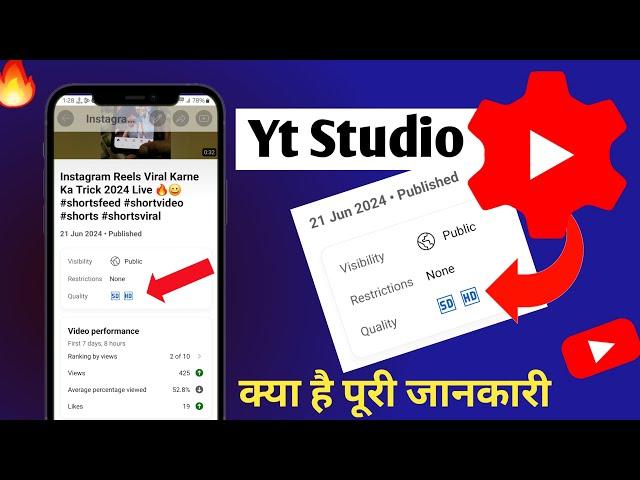 Yt Studio SD,HD,4K Kya Hai | Yt Studio Quality SD Kya Hai | Yt Studio Problem 