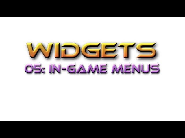 Unreal Engine Tutorial Widgets 05: In-Game Menus