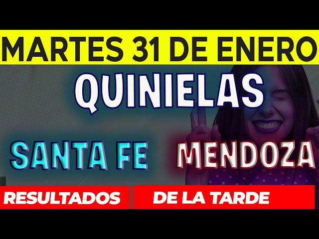 Resultados Quinielas Vespertinas de Santa Fe y Mendoza, Martes 31 de Enero